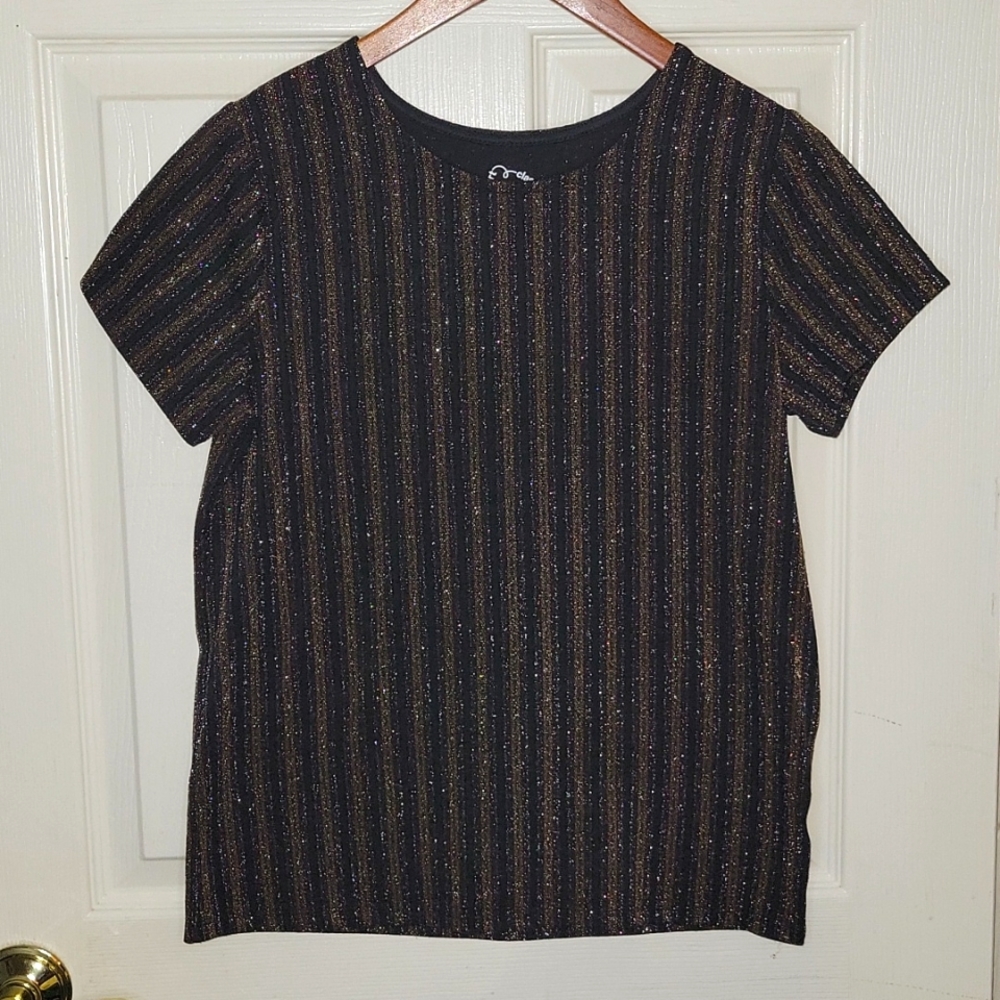 NWOT! Art Class Short Sleeve Shimmer Blouse Size XL(14/16)